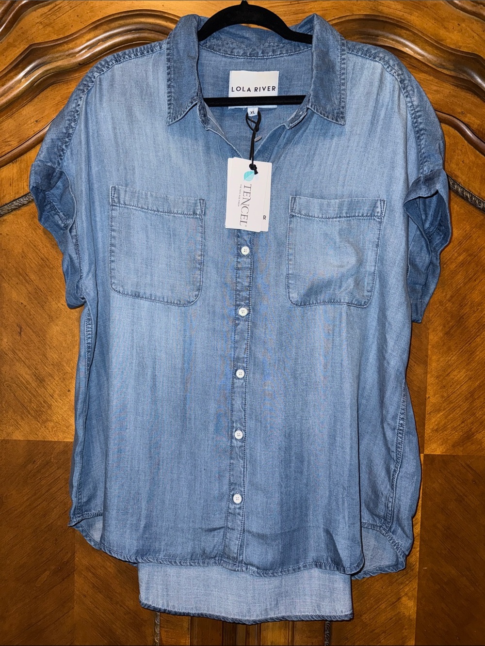 Lola River Light Blue Tencel Button-Down Shirt